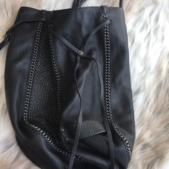 Coach Black Tatum Studded Tall Tote EUC - Picture 11 of 12